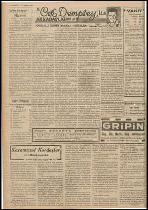  4 VAKIT 8 NİSAN: 1939 Tarihten bir yaprak : Hiyanet kelime A Aslık 05 3 aylık 210 8 avlık 175 1 yılık 909 Tarifeden için ayda
