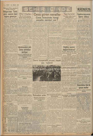  “2—VAKIT 20 NISAN 1839 Bulgarca Dnes gazetesi- nin bir makalesi Bulgaristan Türki- yenin samimi dost- luğuna güveniyor Bulgar
