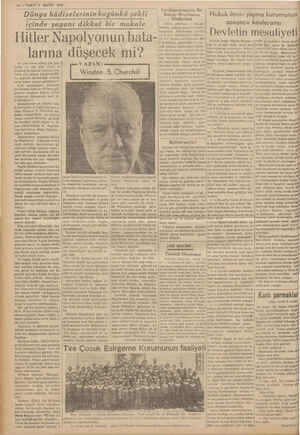    pm 10 — VAKITZ MAYIS 1939 Dünya hâdiselerinin bugünkü şekli içinde şayanı dikkat bir makale Hitler Napolyonun hata- -...