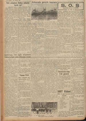    d ni B-YAKIT 20 MAYIS 1938 “Türk anlaşması Balkan antantını bozdu mu? (Baş tarafı 1 incide) Üyiö anlaşılıyor ki Çekoslu...