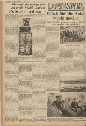    6 — VAKIT 23 MAYIS 1939 Almanyanın şarkta çar- pışac Polo Almanyanın Avrupaya doğru ya | yılma siyasetini takip etmesi...