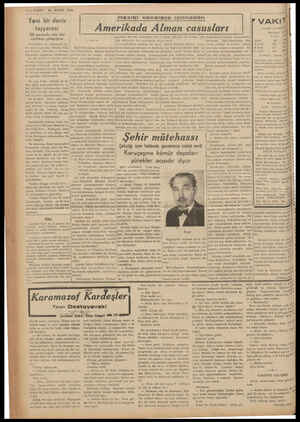  4— VAKIT 24 MAYIS 1939 / Yeni bir deniz tayyaresi Hakiki v vakalara istinaden | Amerikada Alman casusları İlk postada yüz eda