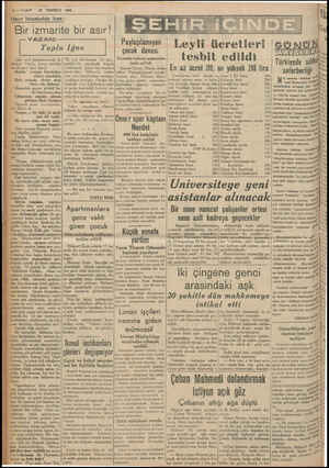  TMMAYASI g— VAKIT 30 TEMMUZ ır İstanbulda iken : 1939 - Bir izmarite bir asır! YAZAN: Toplu Iğne — Etki tarih kitaplarımızda
