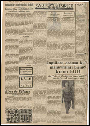  4 — VAKIT — 24 “Ağustös Sandalcılar cemiyetindeki ihtilâf 1938 Belediye iktisat müdürlüğü şikâyet mahallinde 1 Sahdalcılar