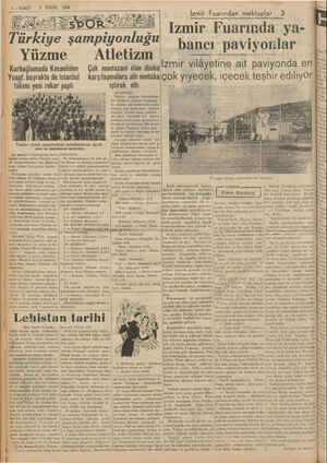      2 — VAKIT 3 EYLUL 1939 Yusuf. bayrakta da Su yemi federasyonu tara- edilen Türkiye yüz vuzunda başlan - mıştır, /...