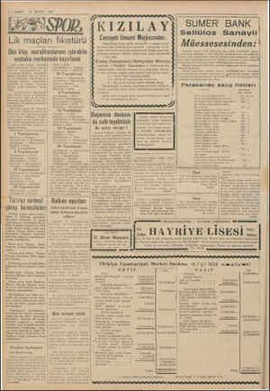  6 — VAKIT 21 EYLÜL 1939 Lik maçları fikistürü Dün klüp murahhaslarının iştirakile mıntaka merkezinde hazırlandı 1939 - 1040