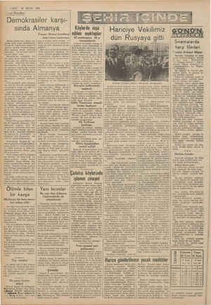    — VYAKIT 23 EYLÜL 1939 Siyasi Davalar: Mister Çemberlayn geçen çar- şamba günü avam kamarasımda, Fransa ile İngilterenin