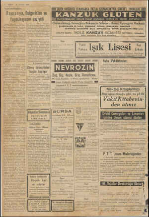  - Görki Dimitrof li' ht D devle E 6 — VAKIT 30 EYLÜL Sofya mektupları: 1939 Romanya, Bulgaristan ve Yugoslavyanın vaziyeti