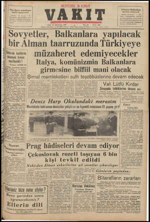  B ee Ği Âmerikaya ısmarlanan İngiliz tayyareleri S HERYERDE 3 KURUSŞ Pazar 19 İkinciteşrin 1939 İDARE EVİ:Ankara Vd İSTANAI'L