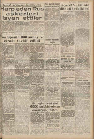    Belgrat radyosunun haberine göre | — Belomat, 19 ( Düş > e zabit öl. lerdir. e ani en asker. İm a dizil, İNGRATTA | HEYECAN