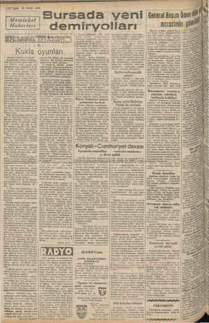    y Memleket Haberleri ETŞAN 2 MART 1946 | bir TURK Gazetecisini ’gWÖamâ SEYACİ?—IATI.. .6 Kukla oyu Serbest kadınlar ve...