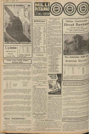  7 MAYIS 1940 B— VAKIT 1940 İKRAMİYELERİ Hesaplar Keşideler: 1 Şubat, 1 Ma. yıs, 1 Ağustos, 1 İkinciteşrin tarihlerinde...
