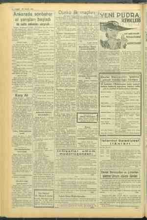  6 — VAKIT 30 EYLÜL 1910 Ankarada sonbahar l at yarışları başladı İlk hafta neticeleri sürprızli Ânkara, 29 (Hususi) — On üç