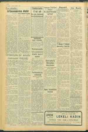    aai Ohar A — YAKIT 5 BİRİNCİTEŞRİN 1940 Kısa sütunlar : — ——— ——— ——— ——0 irfanımıza dalir Bazı genç yazıcılarda — söyle ti