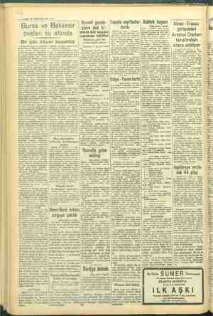      ı — VAKIT 23 BİRİNCİKANUN 1940 Bursa ve Balıkesir Ruzvelt yazete- Alalürk koşusu cilere dedi ki: Alman - Fransız...