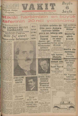      k 15 Marttan itibaren J | a San : ASIM US K, UK milleti İnönü za, Yinminci yılını kutla- g, “Veri ki, Atatürkün Ş...