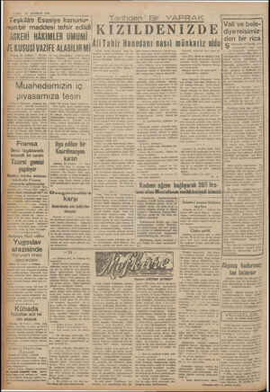  YAKIT 20 HAZİRAN 1941 Teşkilâtı Esasiye kanunu” yun bir maddesi tefsir edildi ASKERİ HÂKIMLER UMUMİ | KUSUSİ VAZİFE ALABİLİR