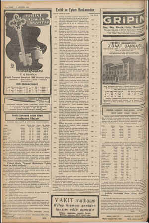  B—VAKIT 5 AĞUSTOS 1941 T.İŞ BANKASI Küçük Tasarruf hesapları 1941 ikramiye plânı KEŞİDELER : 4 Şubat, 9 Mayıs, ! Ağustos, 8