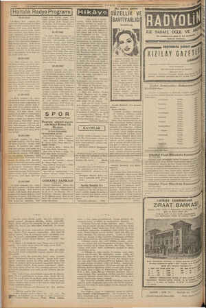           e Er m ea PE “5 1 ag fi Haftalik Radyo Programı i ve re, A Konuşma (Şiir s ati) yo senfoni İS is 3 0 ca: 23.10.1941