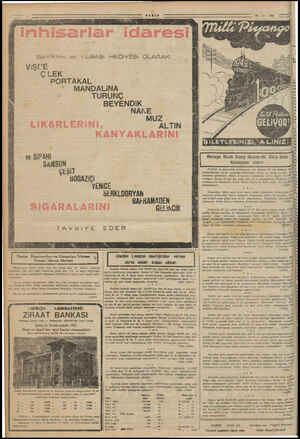  BAYRAM ViŞİ'E ÇLEK PORTAKAL - TU LİKÖRLERİNİ, K ve SİPAHİ SAMSUEŞ'T >EŞİ ' BOGAZİÇİ YEN PZ S YAK Devlet Demiryolları ve...