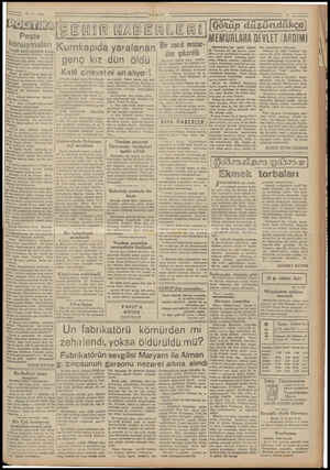    16. 1- 1942 Peşte konuşmaları ha, günkü yazımızda A “İCİye nazırının Peşte; reye yaptığı ün yeni nizamın tainkkuk esi kta