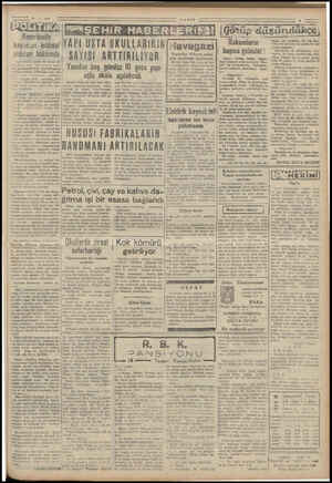    2. 1942 İPOLTiKA Amerikada kaylıo.ası istihsal n-aıııarı hakkında n gelen bir haber / arın  İstil zrorılarınm tayboktuğunu