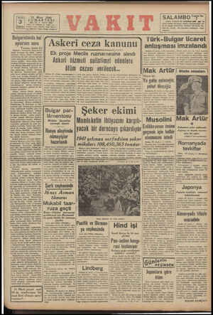    28 Mart 1942 CUMARTESİ 5 * £& Ankara YIL: idare evi Telefon r Bulgarıstanda bal aylarının sonu Yazan: Asım Us | Balkanlı
