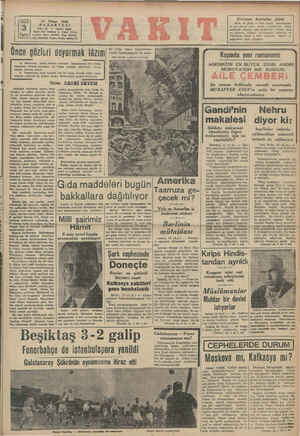    18 Nisan 1942 PAZARTESİ YIL: 25 * SAYI: 8496 idare evi: Ankara C. Valıt Yerde Colefon: İdare (24310), Yaz (21418) polgı...