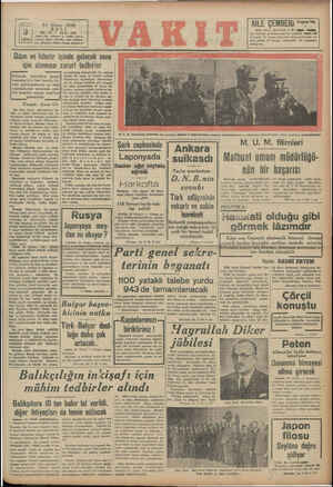    14 Nisan 1942 SALI YIL: 25 * SAYI: sam idare evir Ankara O, Vakm Yardu Telefon: İdare (M4310), Yazı (21615) Kelg: İatanbal
