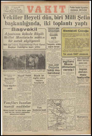  14 Temmuz 1942 SALI XIL: 25 8 SAYI: 8768 Vâare evii Ankara C. Vakıt Yardu Delefan: İdsre (24370), Yazı (31418) velgi İstanbul