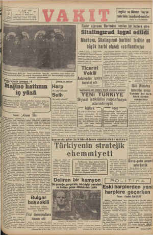       18 Eylâl 1942 — CUMA YIL7 23 * SAYI: B&l İdkte eviz Asxara C, Vakıl Yurdü elefon: İdare (24370), Yazı (2M18) velz:...