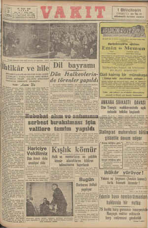    m 27 Eylül 1942 PAZAR 4 pm Sayısı YIL: 25 # SAYI: 8818 düre evi; Ankara G, Vakıt Yurdu ! (rus |. Teletvn: Idare (24370),
