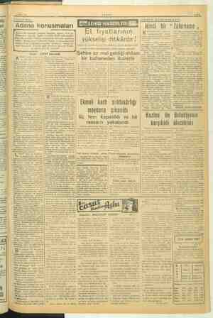    4 Şubat 1943 POLİTİKA —n Adana konuşmaları litikas Yazan A DANA a sız Türk | politika idir, 1 ye zaferin sulh ış olduğunu