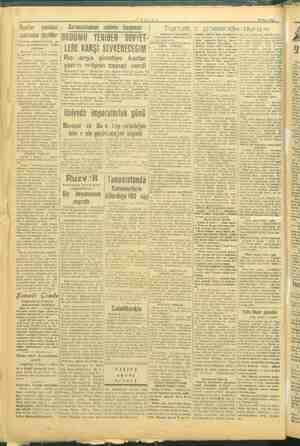  “Ruslar yeniden ORDUMU YENİDEN SOVYET- ıaarruza Şimali —Vimir. 10 Mayın 1948, An'oneskonun mühim (beyanatı LERE KARŞI...