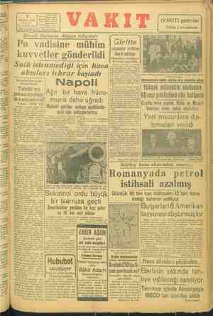    a 3 Ağustos 1943 SALI /vaKrı Yara idare ©Yİ Ankara ma Posta Kotusu: Telg, ir Pr 0 (idare) (VAKIT) gezintisi Tafsilâtı 5...
