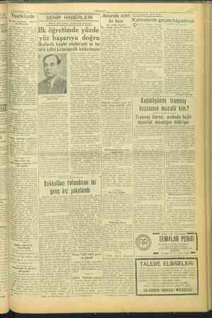    10 Birinciteşrin 194» Yeşilköyde | «VAR ETT m. ŞEHİR HABERLERİ Bir genç gazinoda tabanca ile öldürüldü Maarif Müdürünün...