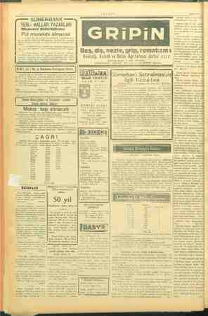    —6 —— SÜMERBANK —) YERL! MALLAR PAZARLARI Müessesesi Müdürlüğünden: Pul murakıbı alınacak Be: de ve öğlede ekeni Kiba Bare