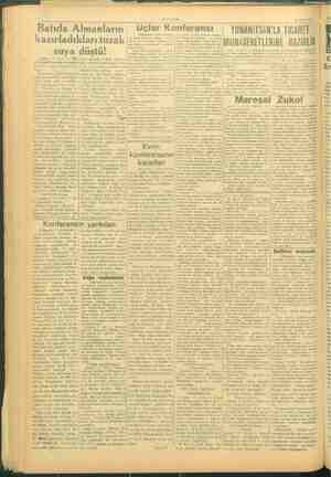  $ Dukat 1918 10; Batıda Almanların | üçler Konferansı | YUNANITSAN'LA TİCARET 1 1 önel sayf rine Birleşik hazırladıkları...