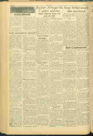    —VAEIT- 7 şehir aldılar Ruslar Silezya'da, 23 Mart 1945 —— ei Arap birliği misakı dün imzalandı ni ire, 22 (A.A) — ER...
