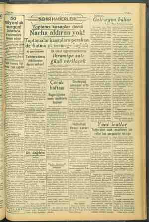  — —AKT Vr mi ———şerir HABERLERİ ——— Kü Toptancı kasaplar derdi | Narha aldıran yok! > Çorbada tuz: Gel; ıeyen bahar Yazan: