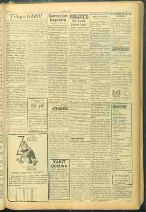  ; 20 Mayıs 1945 Titoyu Baştaratı 1 -incı sayfad Sivasetir lerinin ancak de r ilezli bütün hükümeti —VAKIT-— tehdit! |...