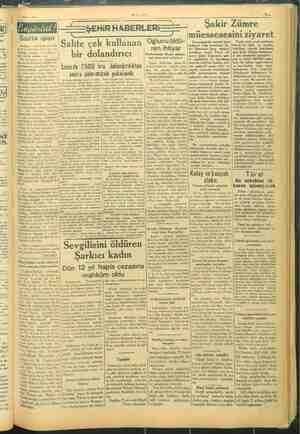  2 ai ranEsi v. Ar sın enddesi milliye Şakir Zümre ziyaret günlük. ESER HABERLERİ —— iii . Sahte çek kullanan Oğlunu dü. bir