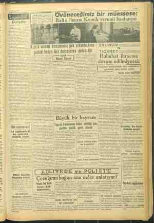    11 Haziran 1945 -—VAKIT- e m: Övüneceğimiz bir müessese; i iri > intir — İs Ğ 3 pasteim zi li Kemik hastan Vİ astar ahde