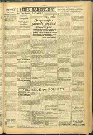  5 Hain 158, PP GUNDEN GÜNE: ŞEHİR HABERİ RLERİ li Hastalık öldürücü Mahlülle- > halka dağ ülmaci Yani Tütün TiCARET — Vi a