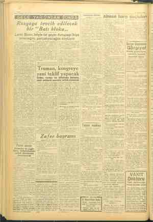    İ pi —VAKITA 30 Ağustos 1948 TI YARISINDAN SONRA: ER alı le müttefik devlet & ayinin, Rusyaya tevcih edilecek m a yö ane al