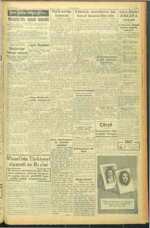    Nisan 1946 —VAKIT» <1 £ e k e z o i - : - : - Paris konfe- | Belediye seçimlerine dair | Ankara haberleri ransında kanun