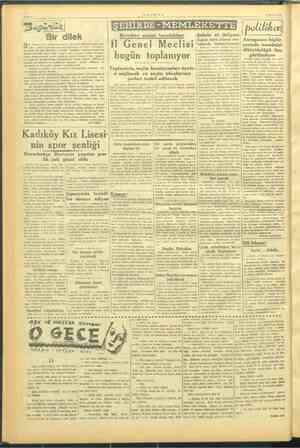          —VAGBIT- 6 Mayıs 1946. . e Ori Bir dilek Belediye seçimi hazırlıkları Şehrin et ihtiyacı -İğ » e |Soğuk hava deposu