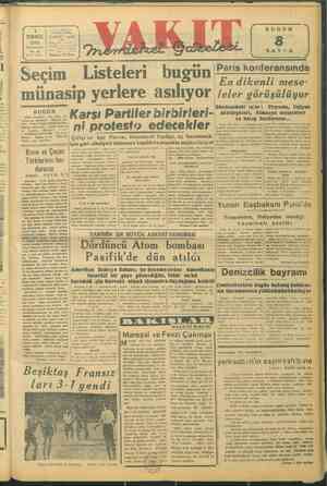    eg e ii TANSUL Ankara Caddesi 1 TEMMUZ | vAKI 1946 Telg. va PAZARTESİ | "OS şi Yı 2 Tele ii SAYI: 10219 T yurdu Kıl 4 Seyid
