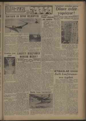    N 9 Eylal 1946 Tek motorlu bir helikopter at ya rışını takip ediyor — helikopter fecrü be uçuşunda “ e terin tayyareden...