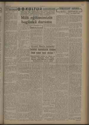    DŞEREFE aa 7 E Zal HARBİNİN —, GiZLi CEPHESİ —) Yazan: Aziz Samih İlter vim — OK Bugün insan “denen gir sine; ruh ve mâna